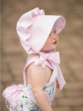 The Beaufort Bonnet Company Light Pink Ruffle Baby Bonnet